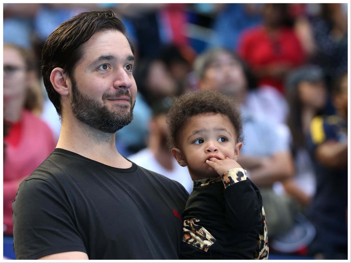 Alexis Ohanian with daughter Olympia (Via CNBC)