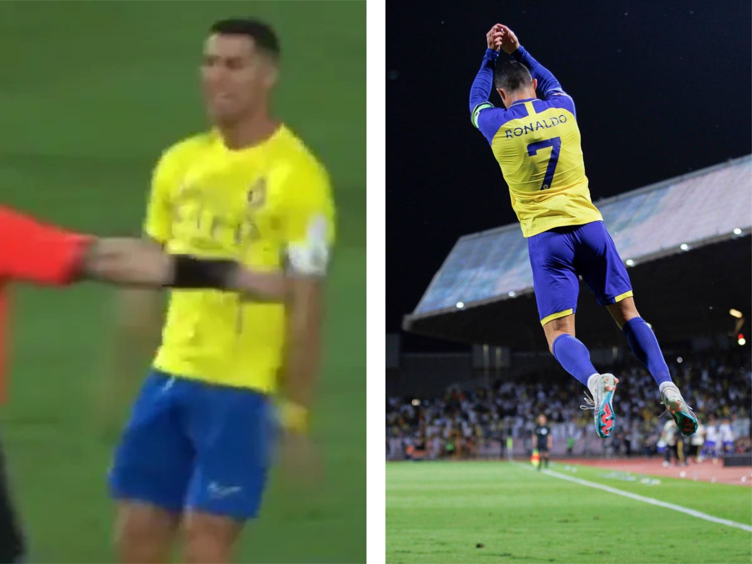 Al-Nassr captain Ronaldo filmed shouting at match referee, shoving Shabab Al-Ahli  staff member at half-time