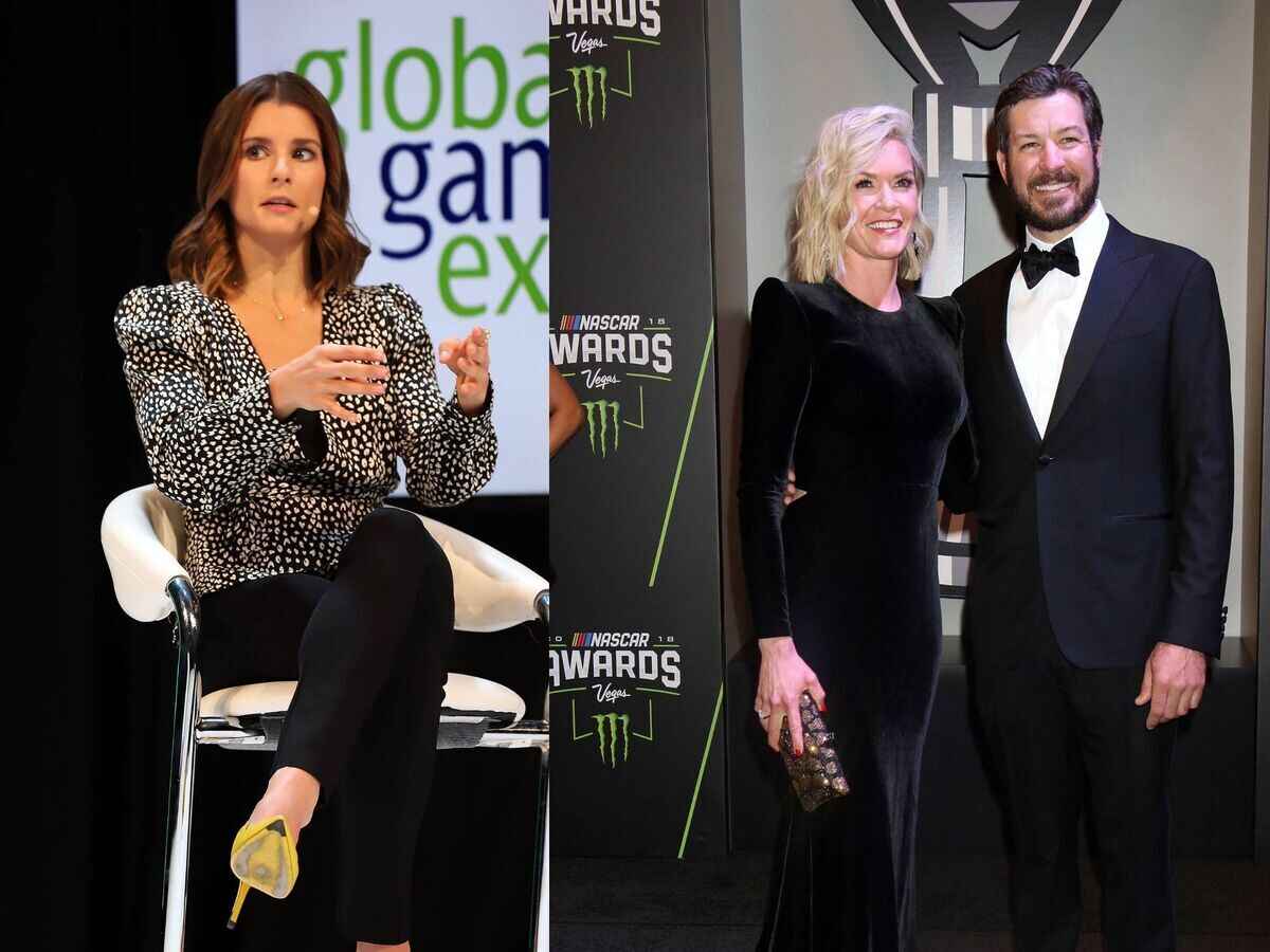 Danica Patrick, Sherry Pollex and Martin Truex Jr. (VIa IMAGO)