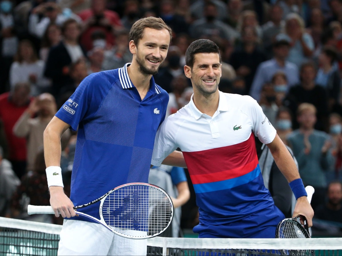 Daniil Medvedev and Novak Djokovic 2