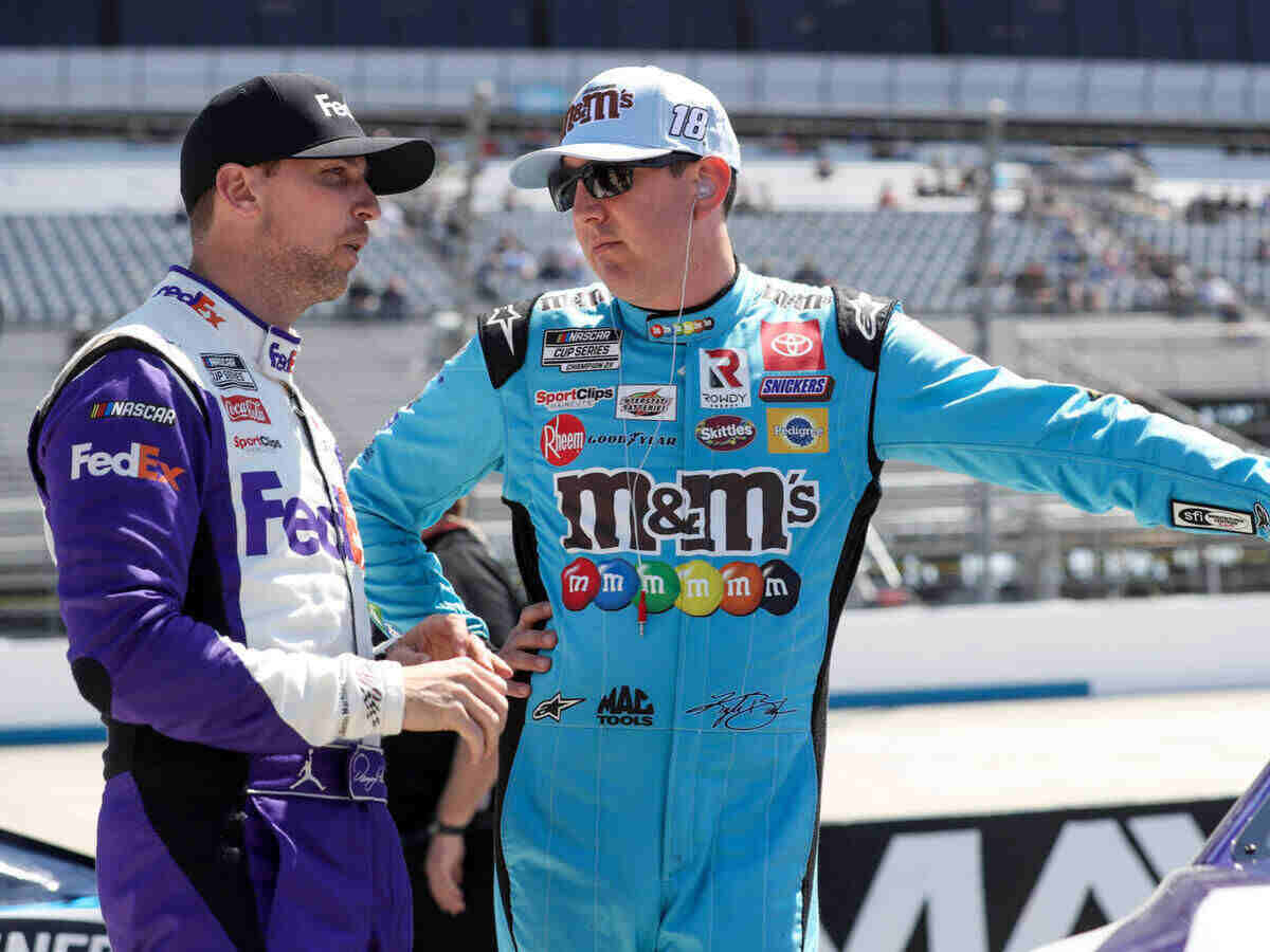 Denny Hamlin and Kyle Busch (Via IMAGO)