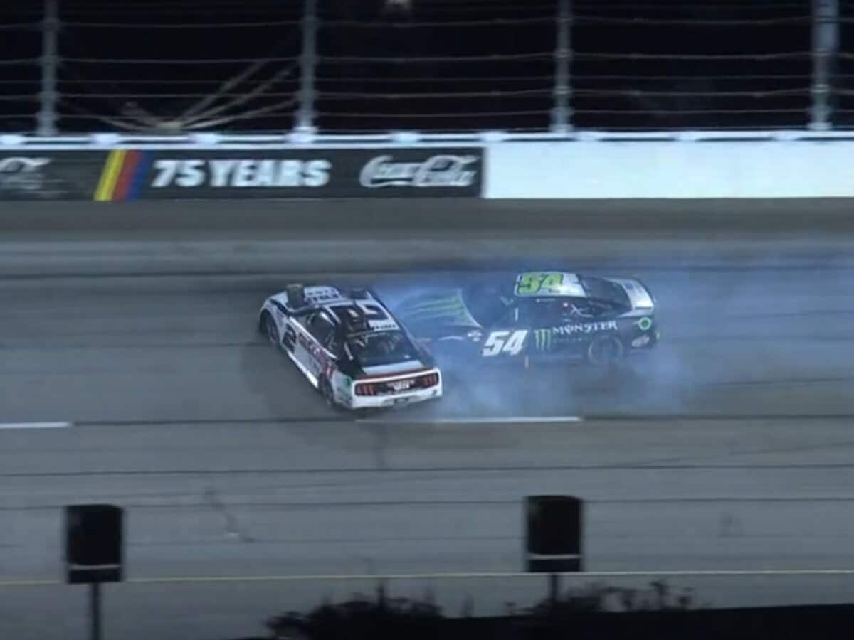 WATCH: “It’s a nepotism sandwich”- Ty Gibbs T-bones Austin Cindric at Darlington, fans react