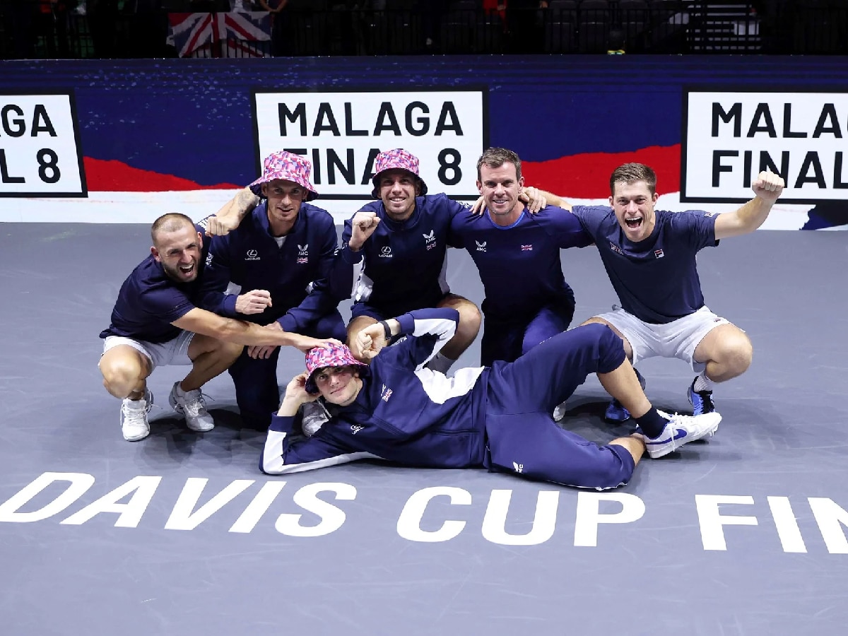 Great Britain celebrate Davis Cup win