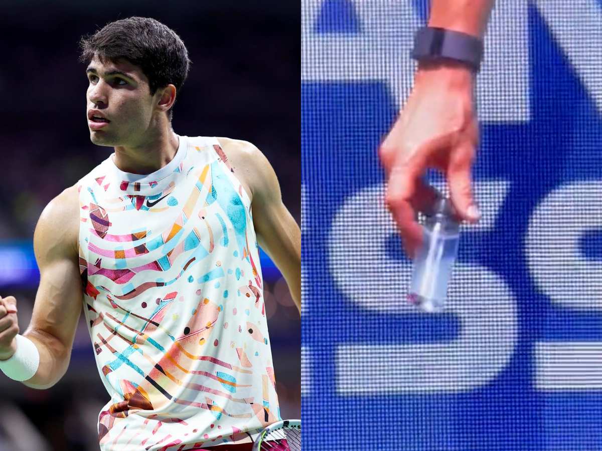 “Novak would have been crucified for this” – Novak Djokovic fans rally against Carlos Alcaraz as footage emerges of the Spaniard receiving pills mid-match against Dan Evans at the US Open