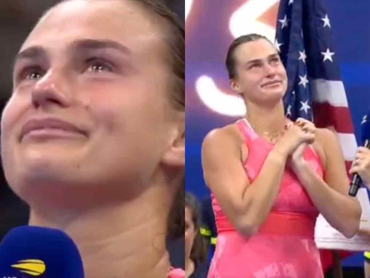 WATCH: Aryna Sabalenka breaks down in tears finally when talking about her ‘family’ after gutting loss to Coco Gauff in the US Open final