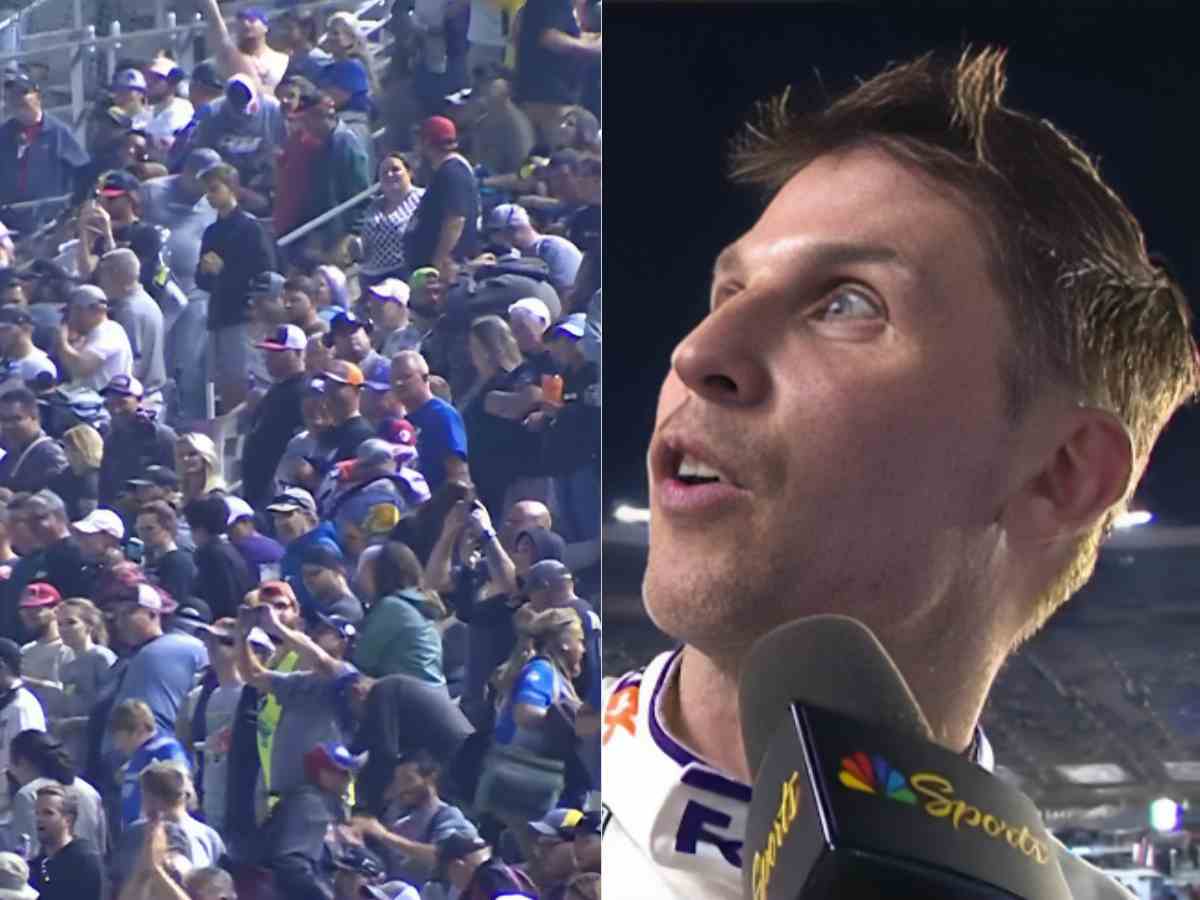 WATCH: “I beat all of your favourite drivers,” Denny Hamlin gives an icy cold response to the fans booing him after Bristol triumph