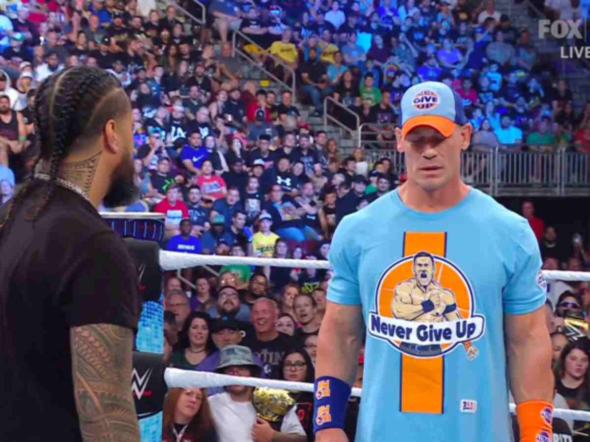 WATCH: Jimmy Uso debuts a brand-new theme song on SmackDown to interrupt John Cena, ends up getting Attitude Adjustment