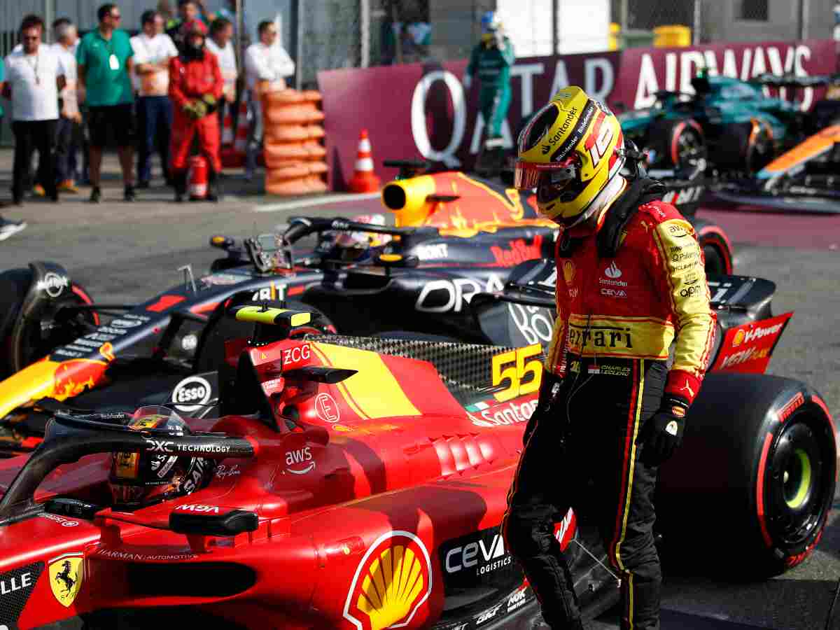 Ferrari drivers, Carlos Sainz and Charles Leclerc after Italian GP Qualifying