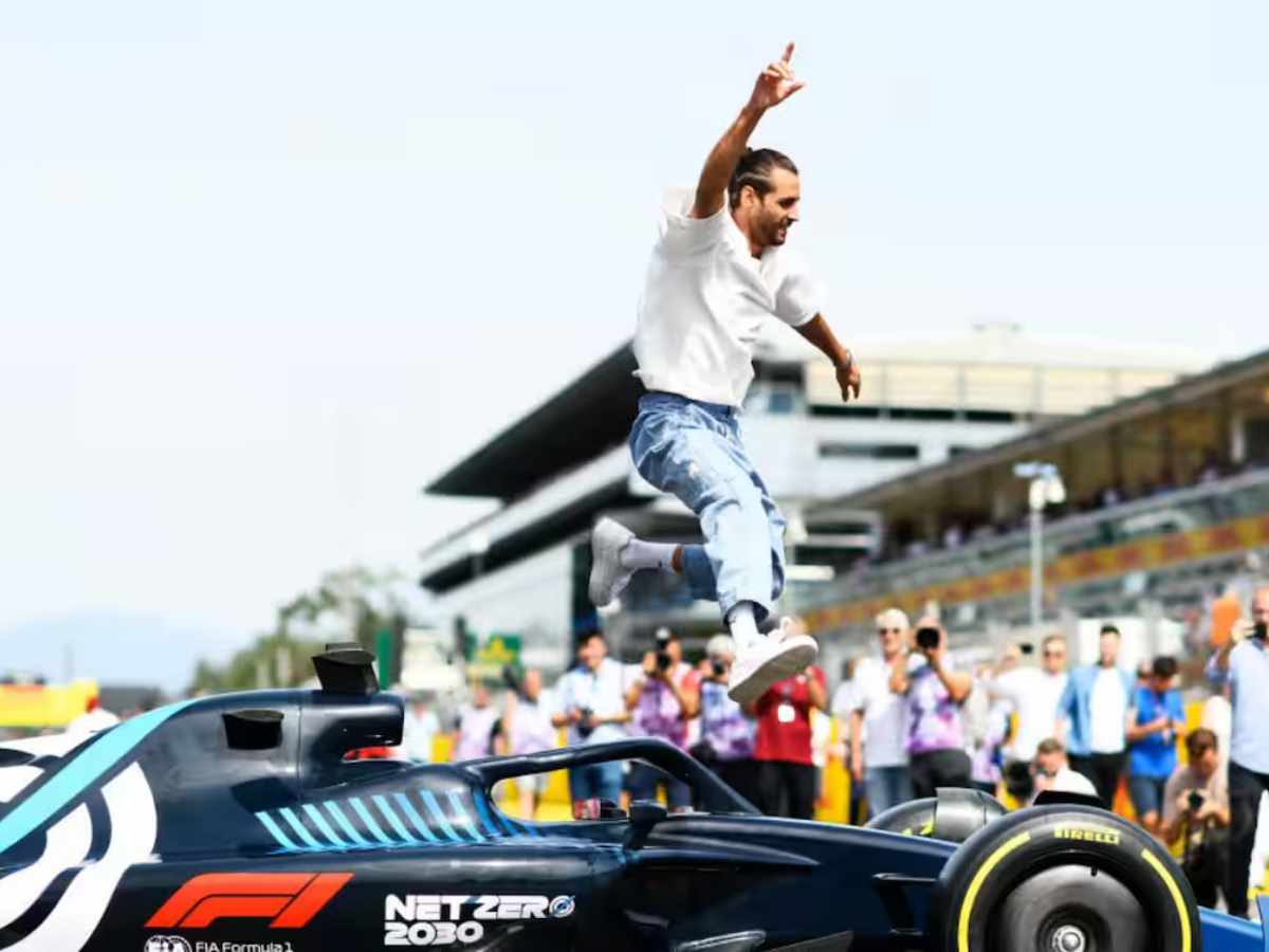 WATCH: Iconic Olympic high-jump gold medalist Gianmarco Tamberi jumps over an F1 car during Italian GP