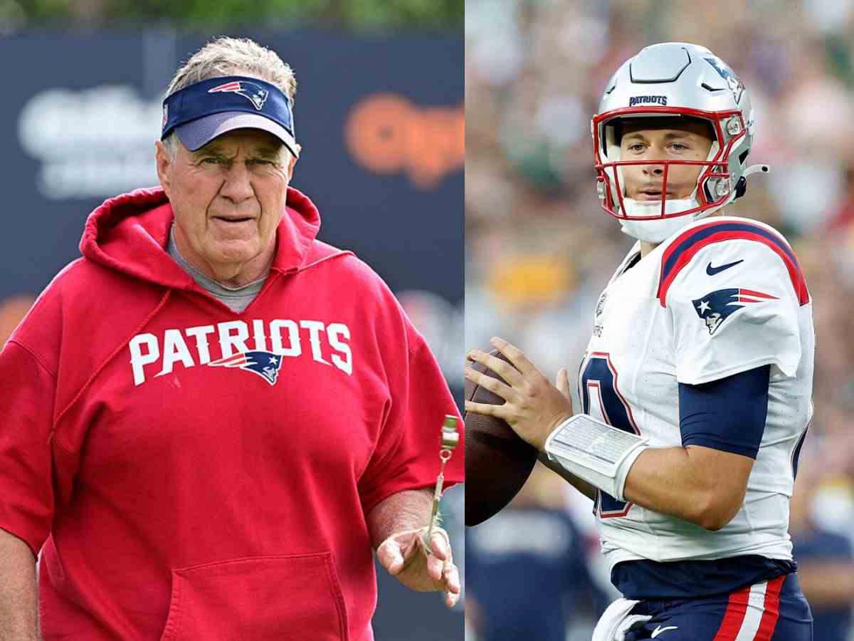 Bill Belichick (L) and Mac Jones (R)