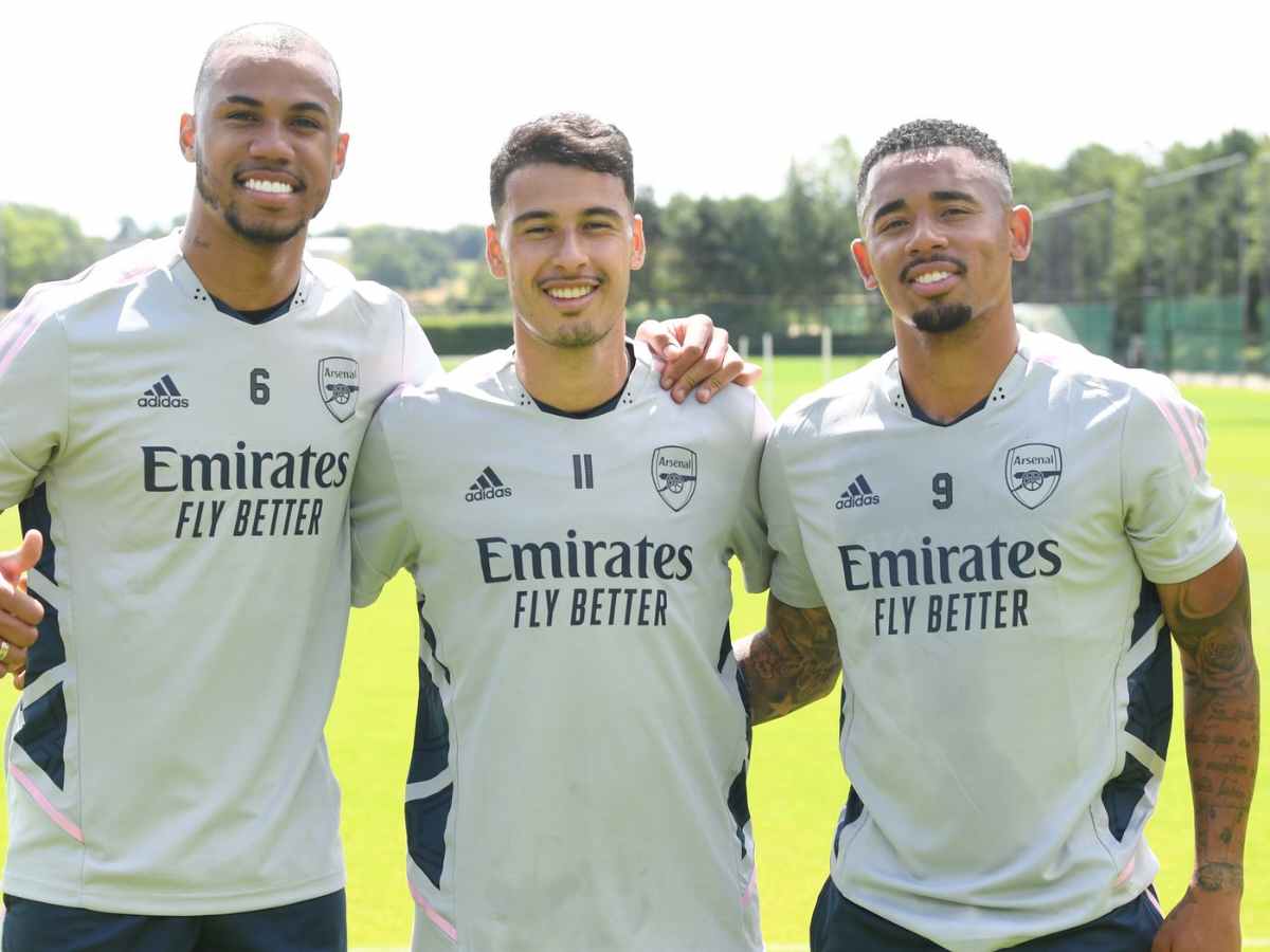 Gabriel Jesus, Gabriel Magalhaes and Gabriel Martinelli 