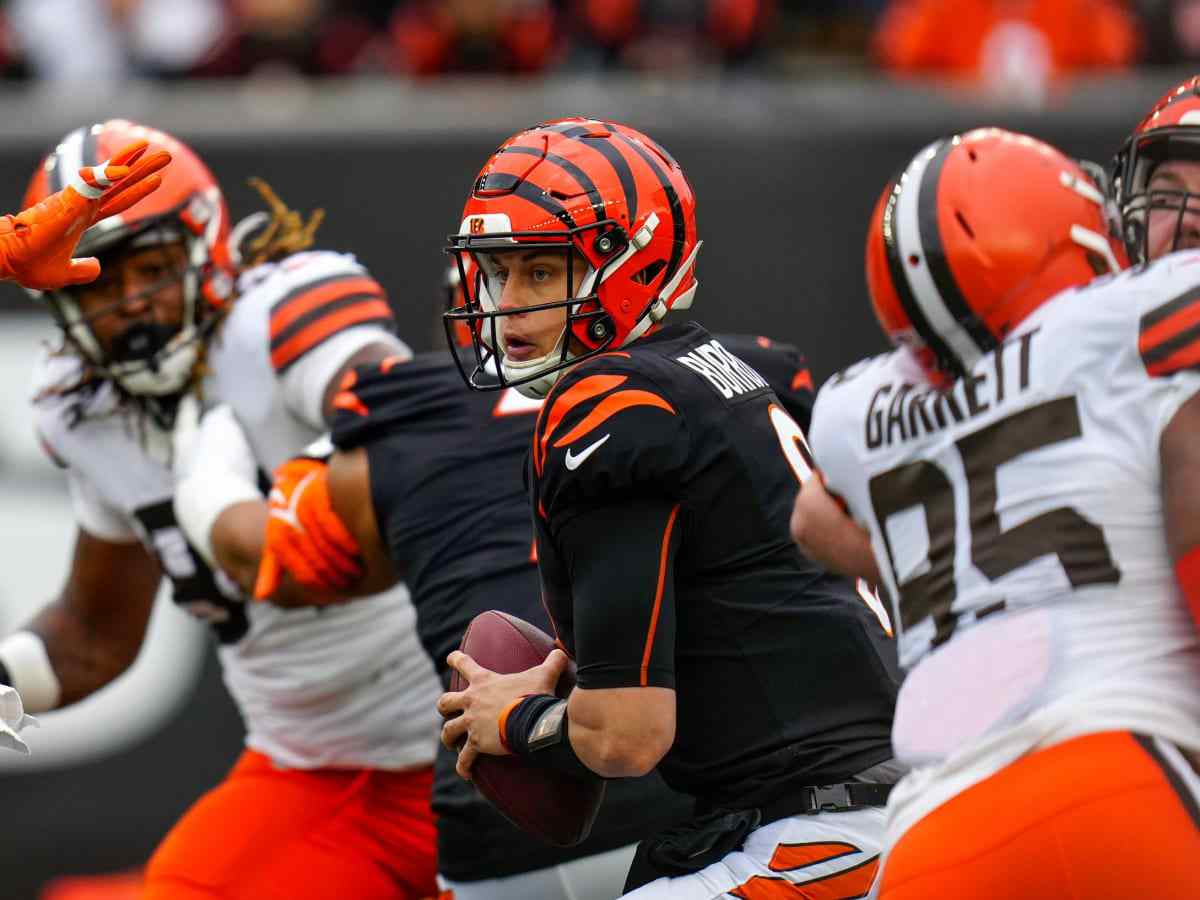 Joe Burrow against the Cleveland Browns