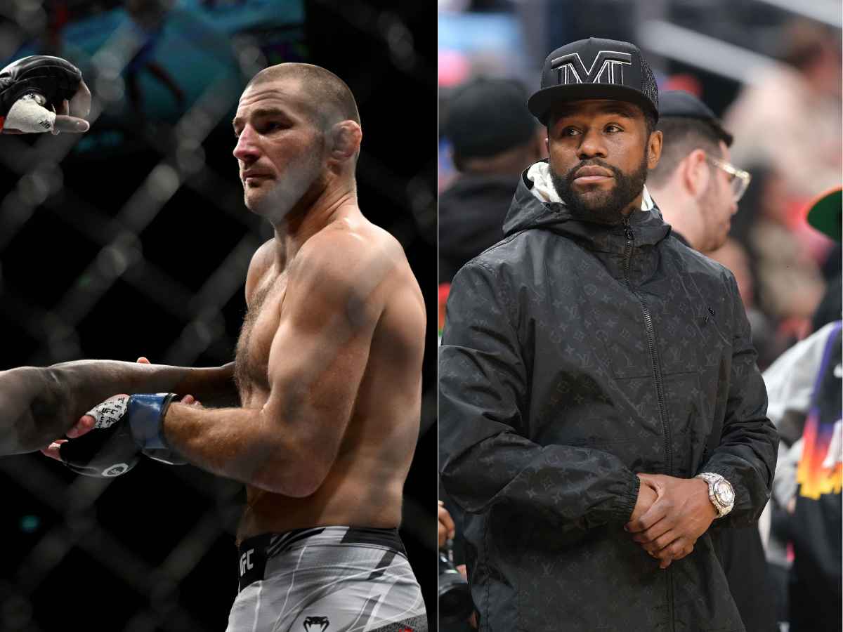 “Sh*t was not fair” – Sean Strickland imitating Floyd Mayweather’s PRIME defense against Israel Adesanya has fans going wild