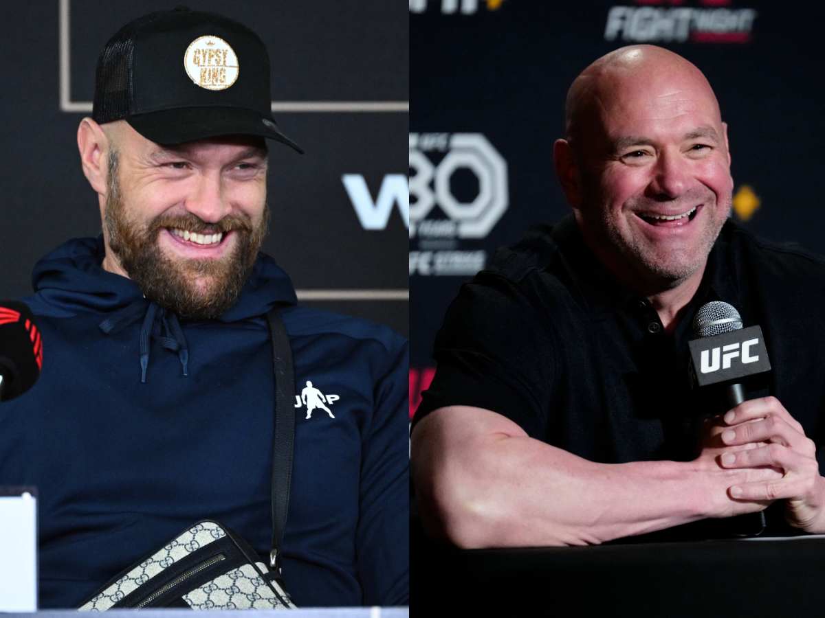 WATCH: Dana White hilariously reacts to Tyson Fury’s Jon Jones call out ahead of Francis Ngannou’s Saudi matchup