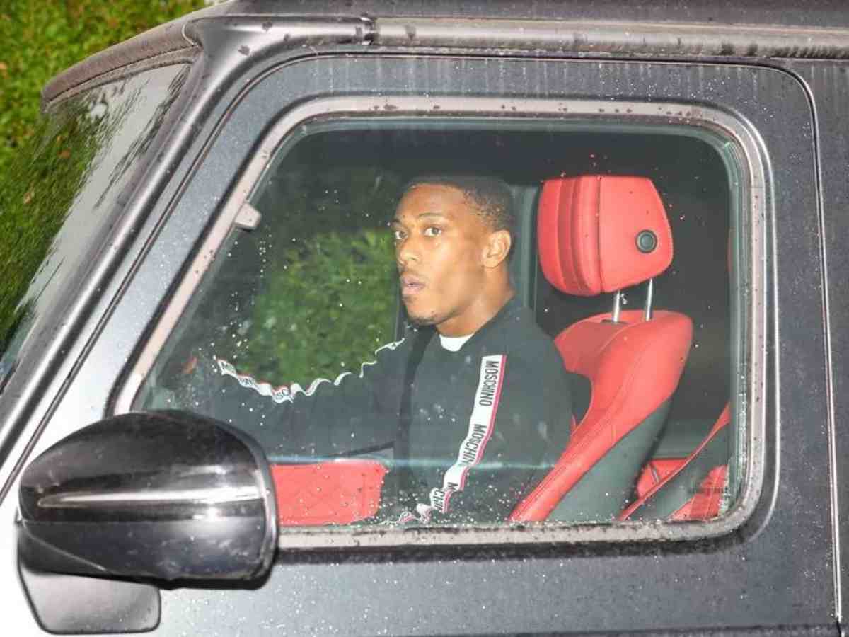 Anthony Martial at United Training leaving Carrington 