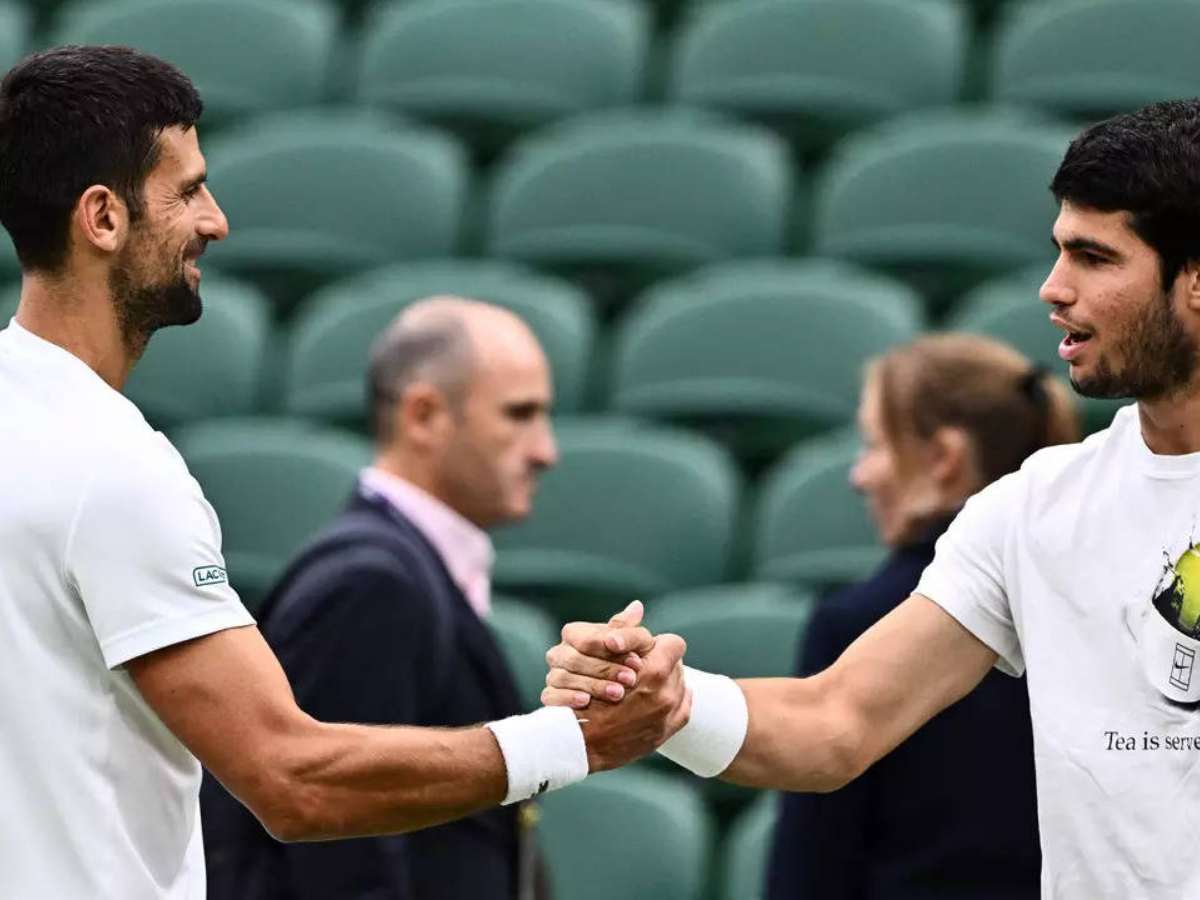 Novak Djokovic and Carlos Alcaraz (Credits: The Times of India) 