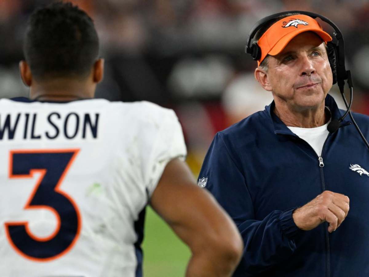 WATCH: Russell Wilson's 'Hail Mary' goes in vain as Broncos blow out an 18-point lead against the Commanders to go 0-2 at the start of the season 1 Russell Wilson (L) and Sean Payton (R)
