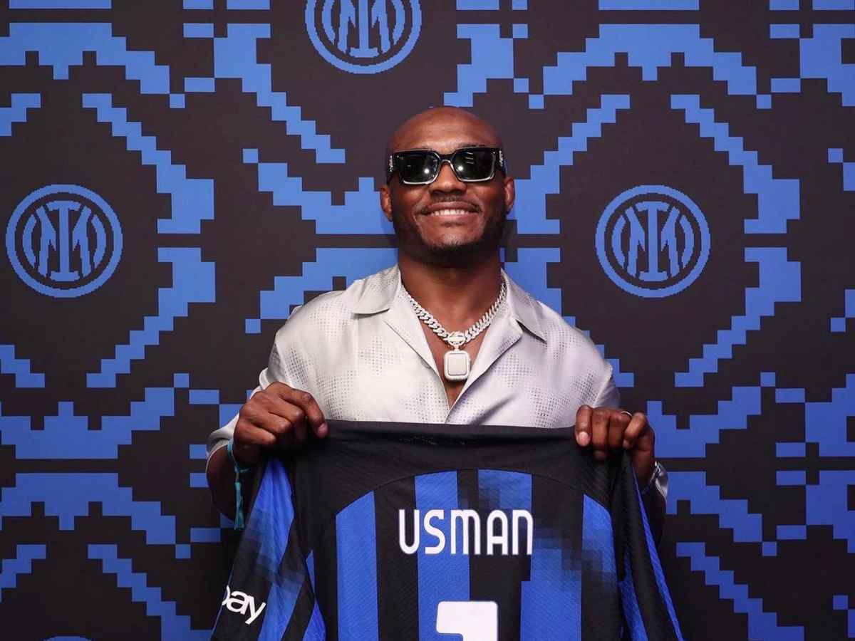 Kamaru Usman flaunts Chinese company-owned Italian sports team’s grand gesture with stylish jersey photo