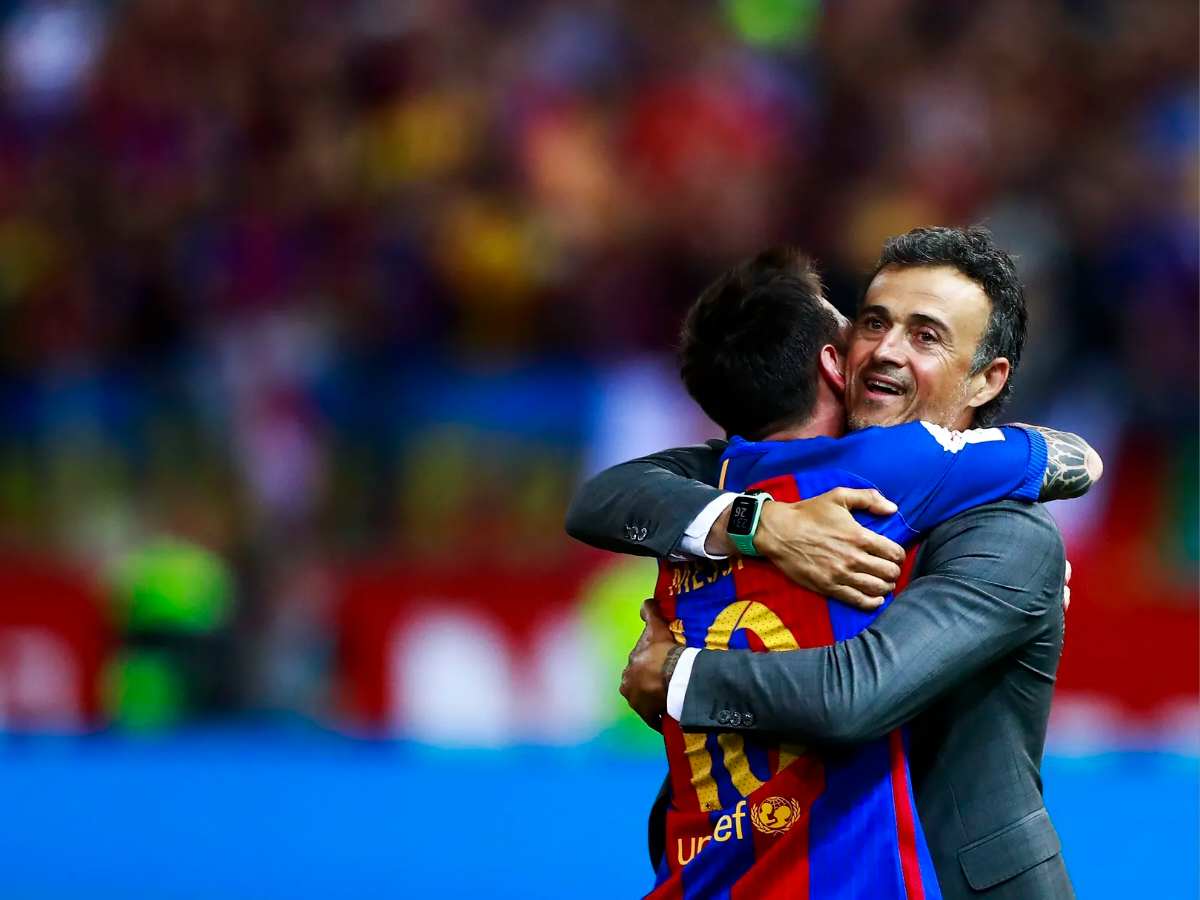 Lionel Messi and Luis Enrique 