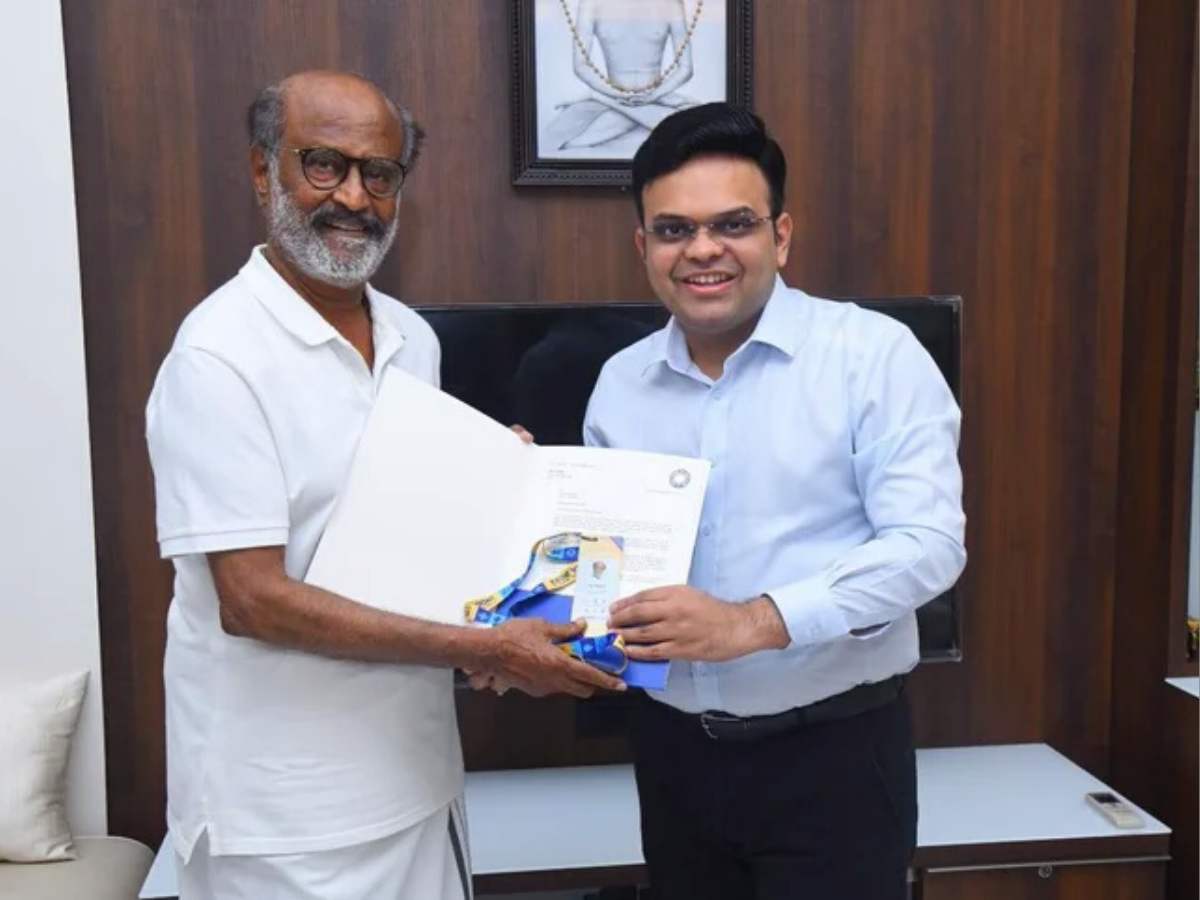 Superstar Rajinikanth thanks Jay Shah after receiving Golden Ticket for the 2023 ODI World