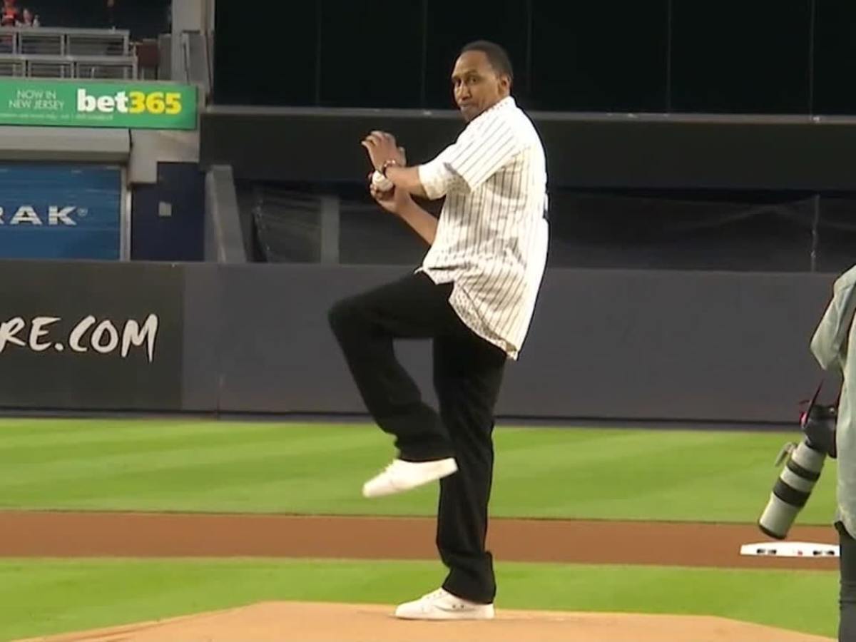 “EMBARRASSED us all” – Stephen A. Smith gets slammed for horrendous first pitch attempt at Yankees game