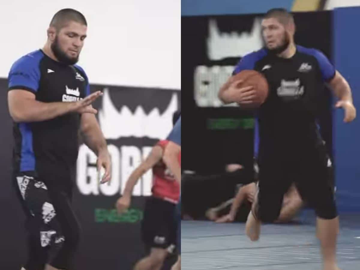 “LeBron James cries” – Khabib Nurmagomedov’s spectacular triple play in wrestling-rugby-basketball mastery leaves fans in stiches