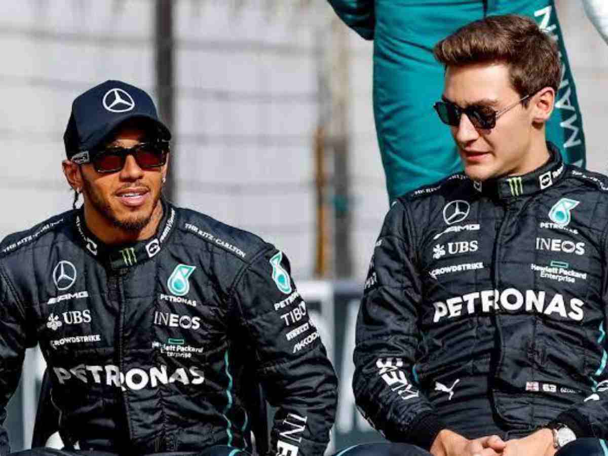 Lewis hamilton and George Russell (via: planetsports)