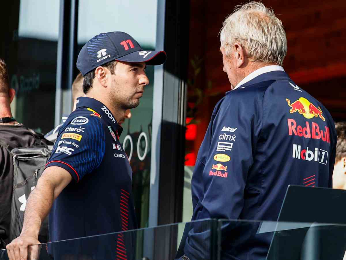 Sergio Perez and Dr. Helmut Marko (image via IMAGO)