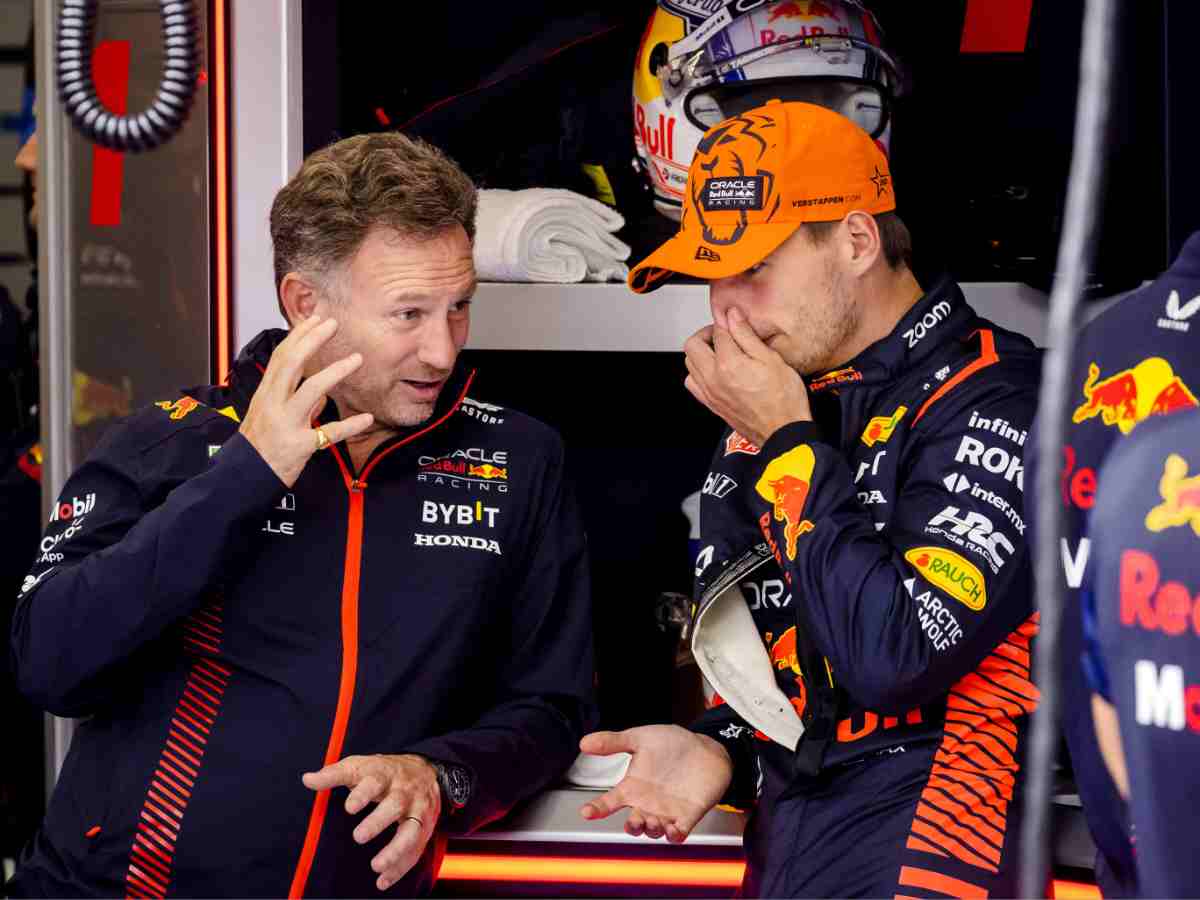 Christian Horner and Max Verstappen