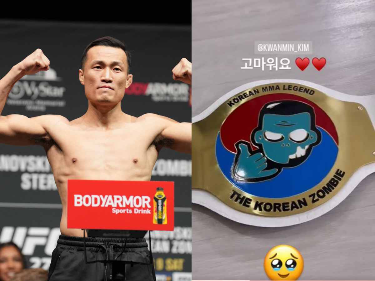 “Glad he’s getting his flowers” – The Korean Zombie’s new customised WEC X UFC special belt warms hearts of fans