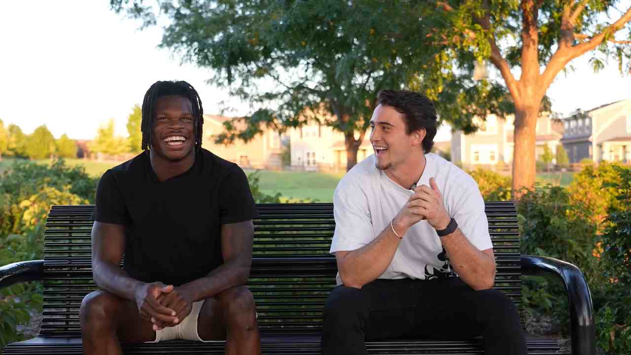 WATCH: Travis Hunter sits for a heart-to-heart conversation with Henry Blackburn who injured him with an illegal hit amidst death threats against the CSU DB