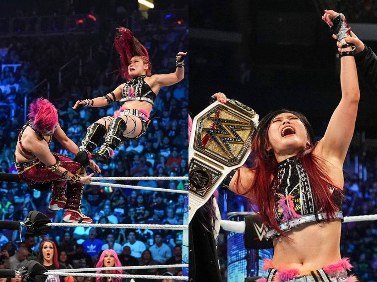 “10/10 MATCH”- WWE Universe goes wild after Iyo Sky defeats her Japanese rival Asuka in a banger match at SmackDown 