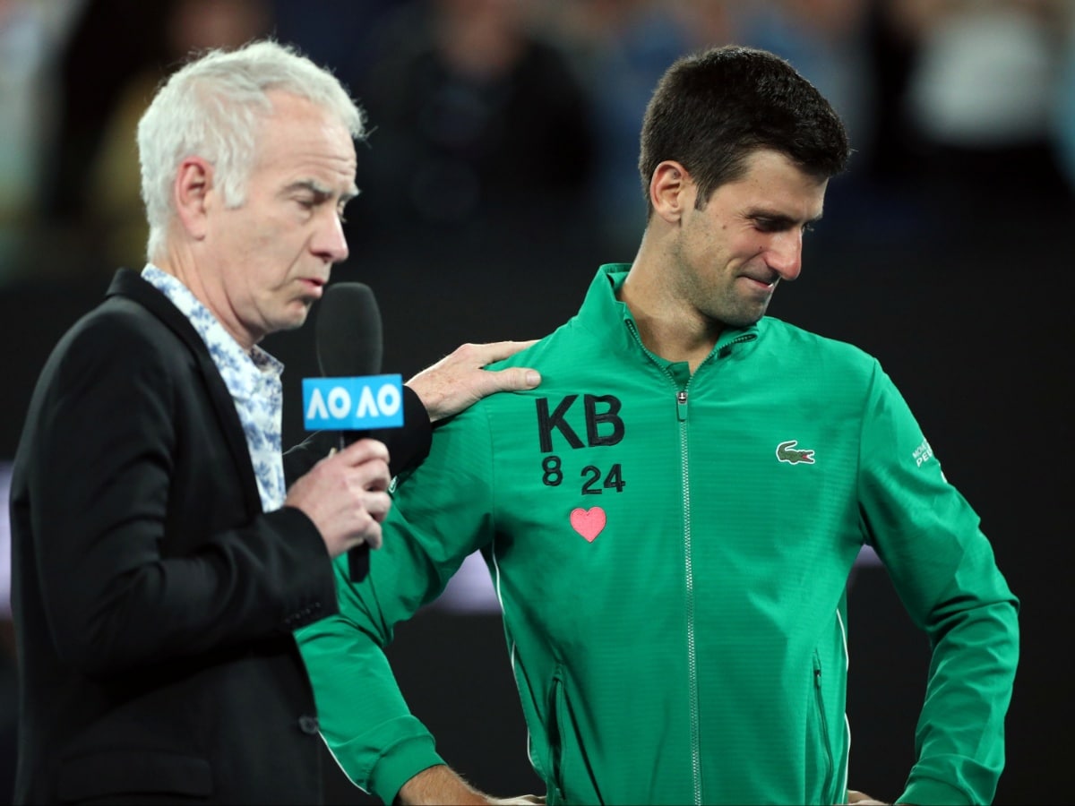 John McEnroe and Novak Djokovic