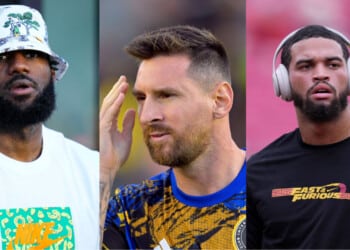 LeBron James, Lionel Messi and Caleb Williams