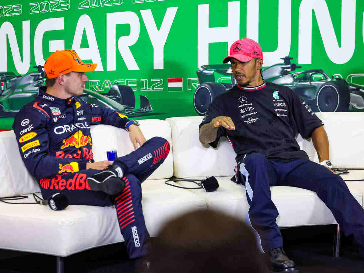 Max Verstappen and Lewis Hamilton (Via IMAGO)