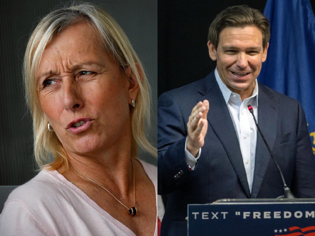 Martina Navratilova Ron DeSantis