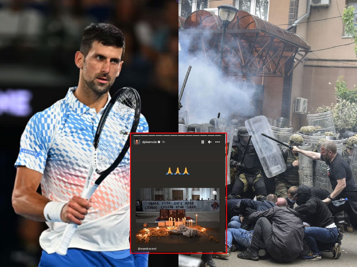“Supporting a terror organization, really a stupid Fascist” – Novak Djokovic’s peace message over violence in Serbia has fans divided who criticize the Serb for spreading propaganda