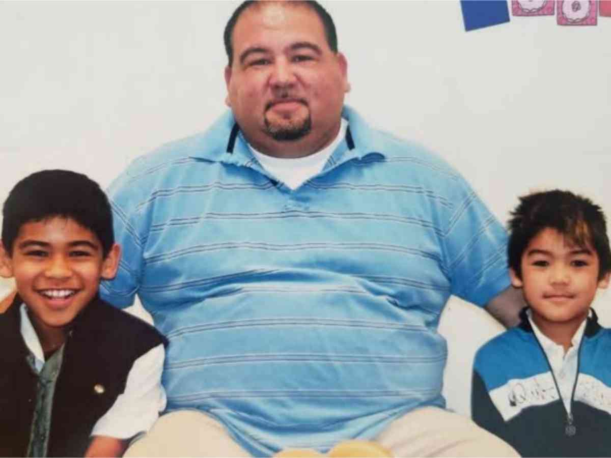 (From left) Samson Nacua, Lionel Nacua and Puka Nacua (via the Athletic) 