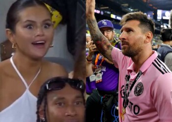 Selena Gomez reacts to Lionel Messi