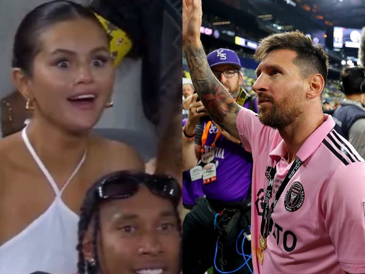 Selena Gomez reacts to Lionel Messi