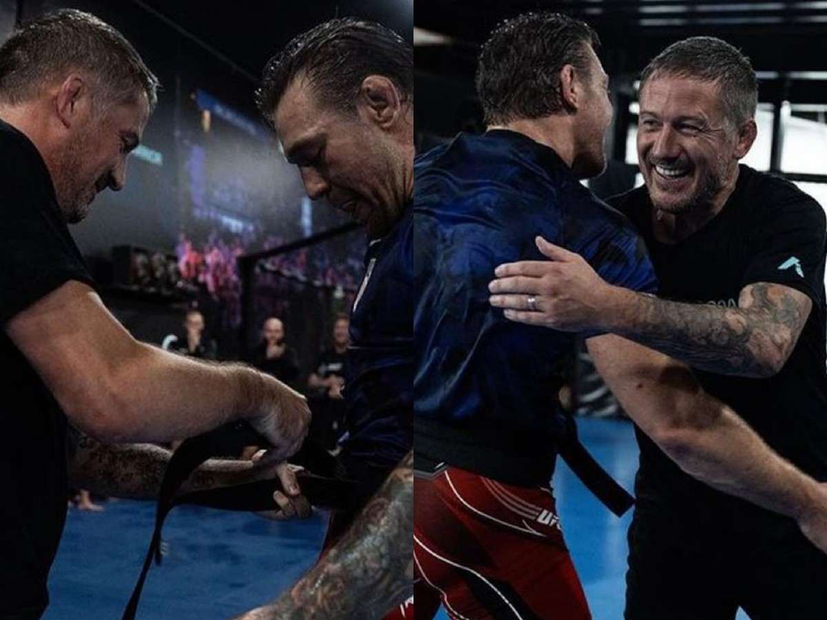 “Just want two gold belts, $25 million in bank…” – Conor McGregor completes 10 year old manifestation by receiving jiu-jitsu black belt from coach