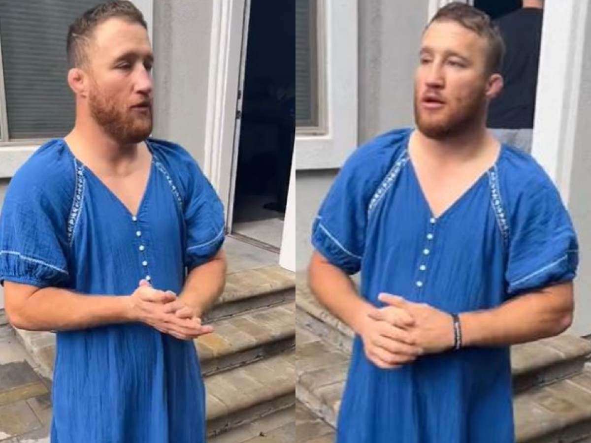 “How do I tell someone he’s the baddest mf” – Justin Gaethje rocks women’s dress as punishment owing to loss in fantasy football