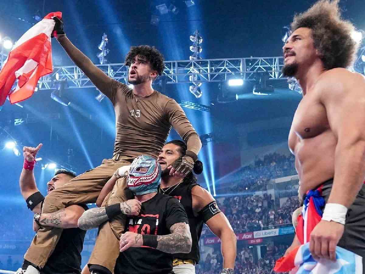 Carlito celebrating with the LWO at WWE Payback