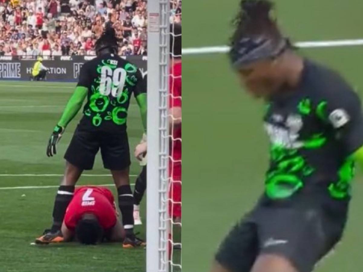 WATCH: KSI steals the show by hitting the ‘SIU’ celebration after saving IShowSpeed’s penalty in the Sidemen FC Charity match