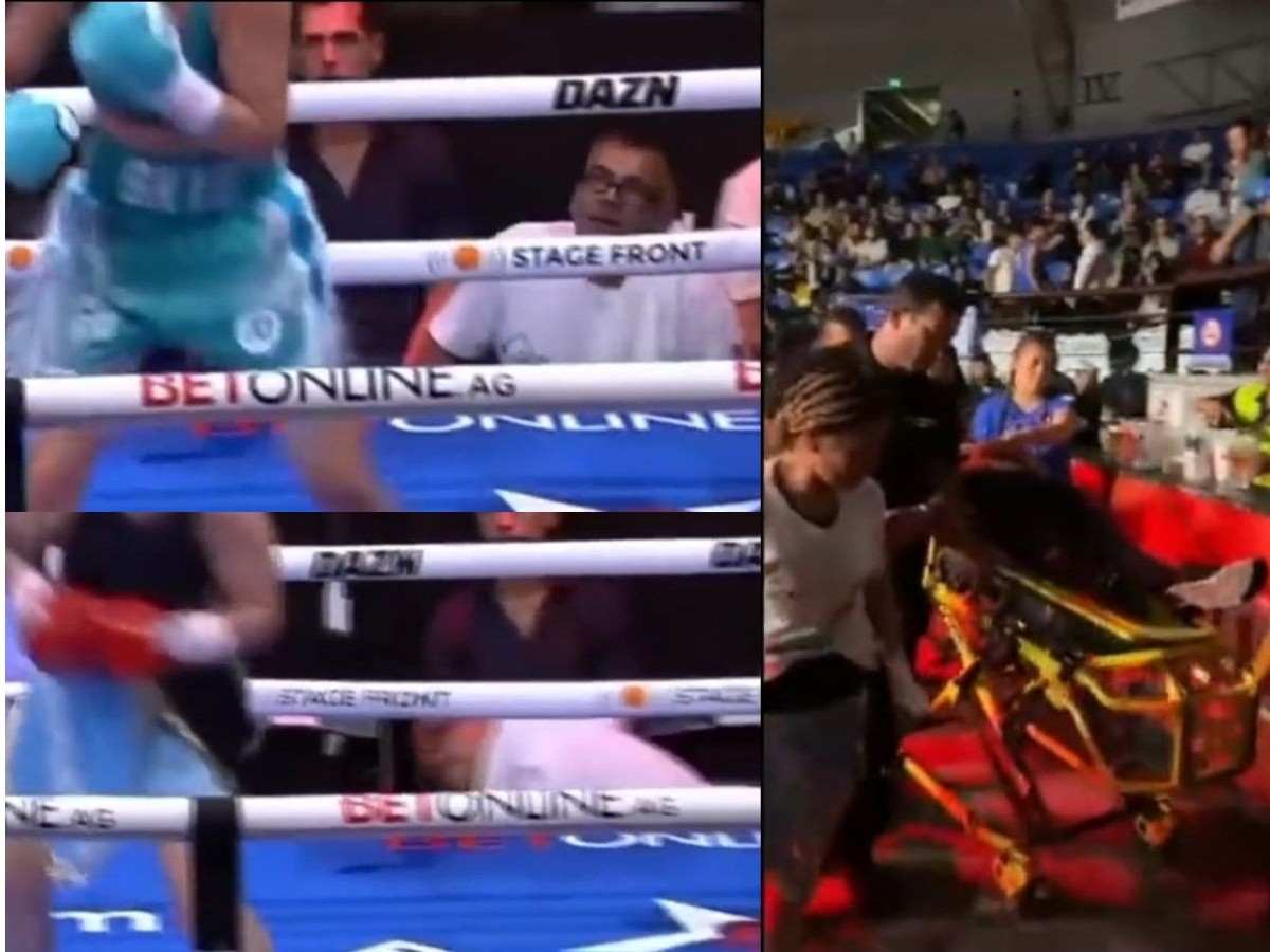 Boxing trainer husband Diego Arrua dies of a heart attack during wife’s WBC Featherweight title bout