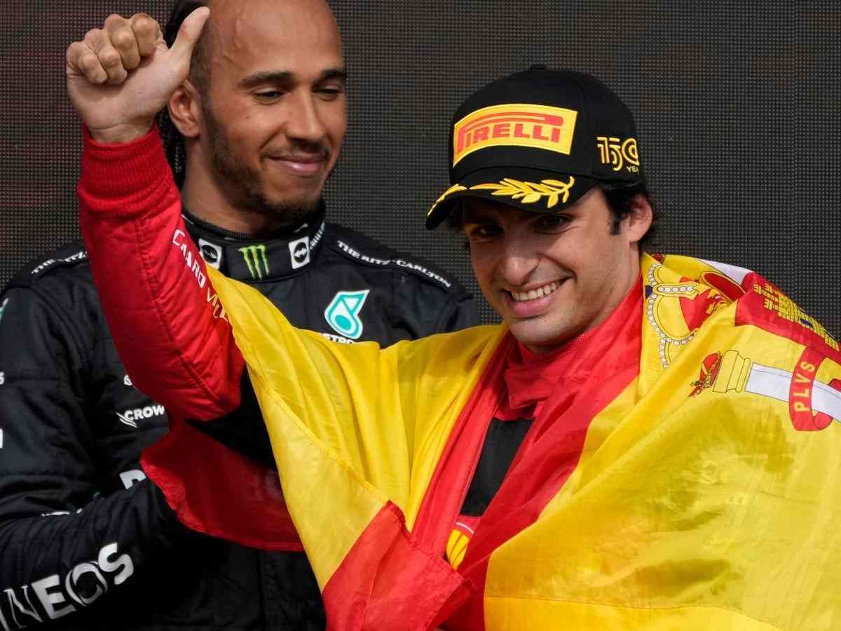 Lewis Hamilton and Carlos Sainz (via Sky Sports)