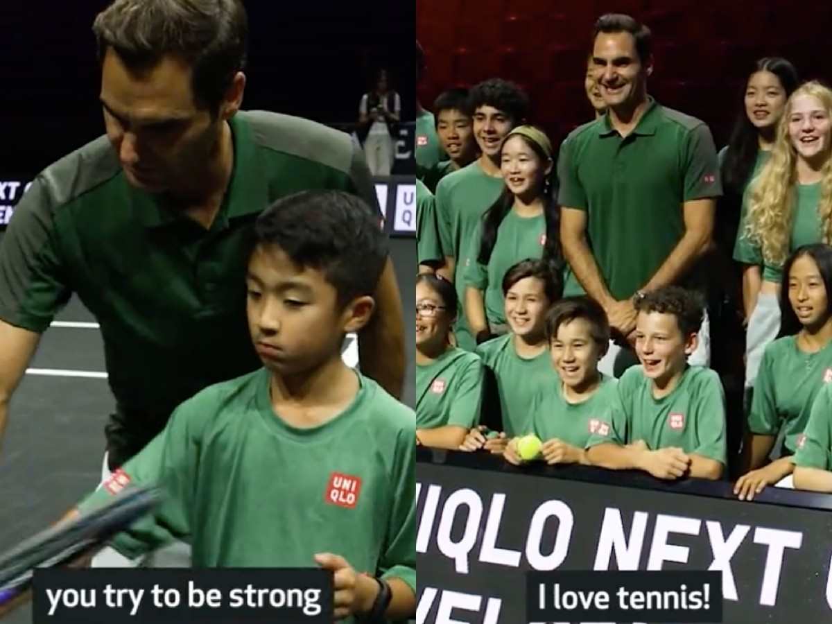 WATCH: Roger Federer turns coach for young Canadian players taking them by surprise ahead of the Laver Cup 2024