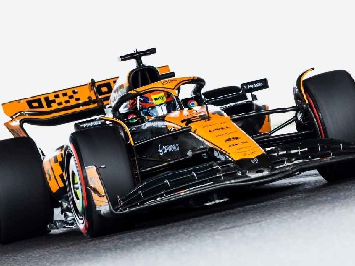 Oscar Piastri driving the MCL60 at the Japanese GP (Credits: @Formularacers_/Twitter)