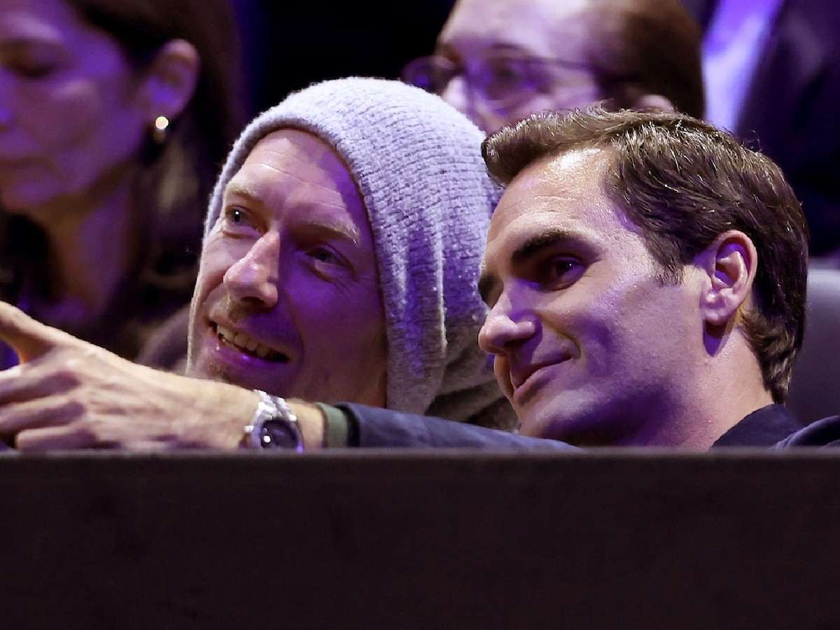 WATCH: Roger Federer reunites with Chris Martin and other Coldplay members at the Laver Cup 2023