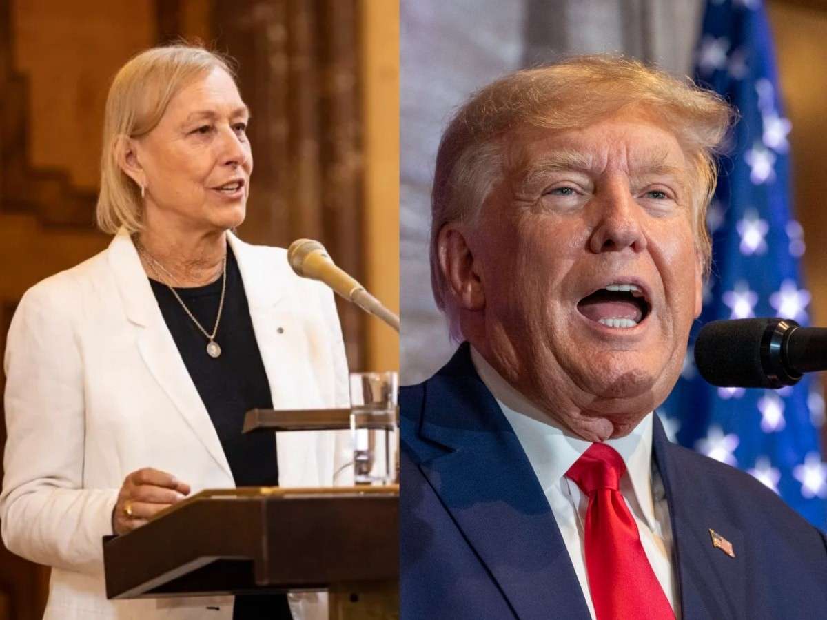 Martina Navratilova and Donald Trump.